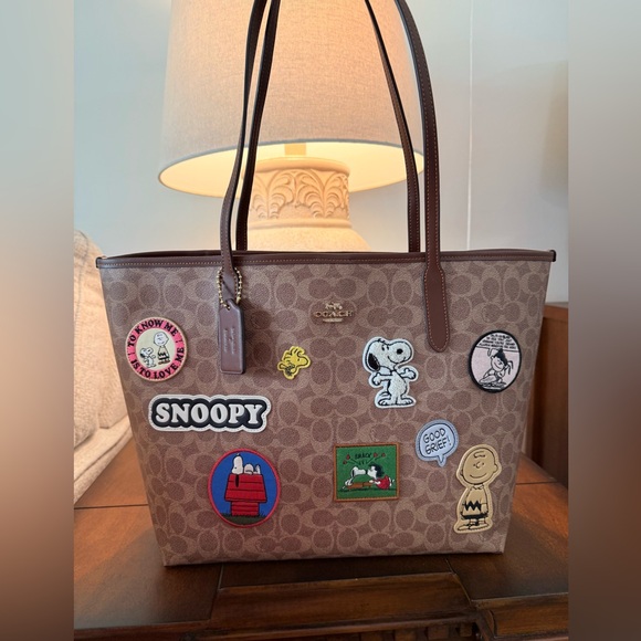 Coach Handbags - Coach X Peanuts City Tote Bag In Signature Snoopy CBJ91 NWT Authentic
